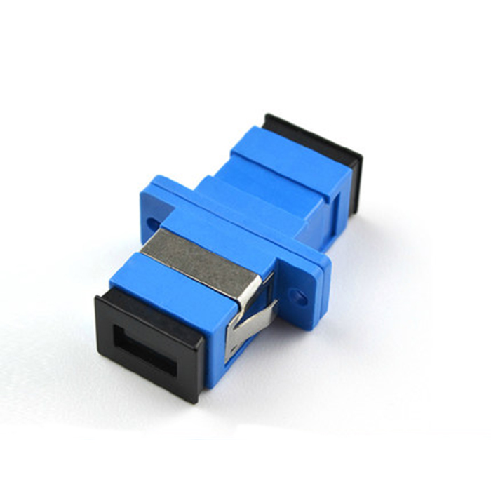 SC Fiber Optic Adapter Single Mode Single Core Blue Flange